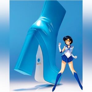 Jimmy Choo x Sailor Moon Mercury Boot 140 Heel Boots